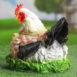 Садовая фигура из полистоуна «Курица Наседка», 27×20×22 см