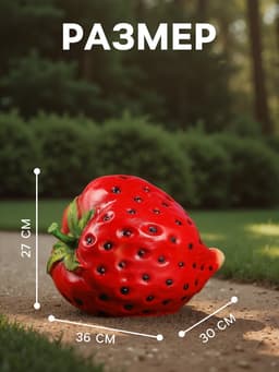 Садовая фигура из полистоуна «Клубника», 27×30×36 см