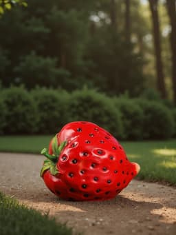 Садовая фигура из полистоуна «Клубника», 27×30×36 см