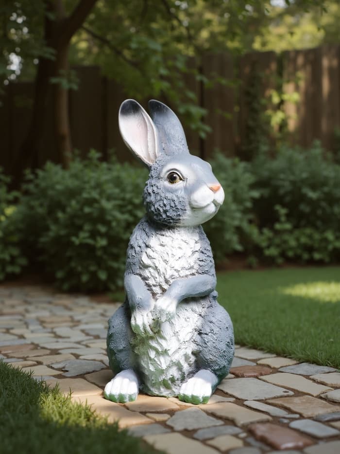 Садовая фигура из полистоуна «Заяц полевой», 33×21×18 см