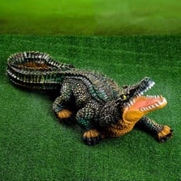 Садовая фигура из полистоуна «Крокодил», 32×83×28 см