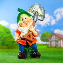 Садовая фигура из полистоуна «Гном с лопатой», 72×26×38 см