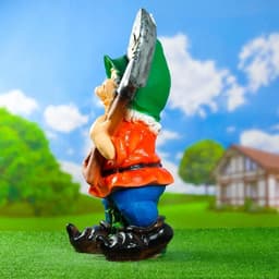 Садовая фигура из полистоуна «Гном с лопатой», 72×26×38 см