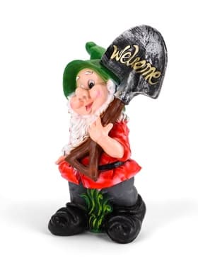 Садовая фигура из полистоуна «Гном с лопатой», 72×26×38 см