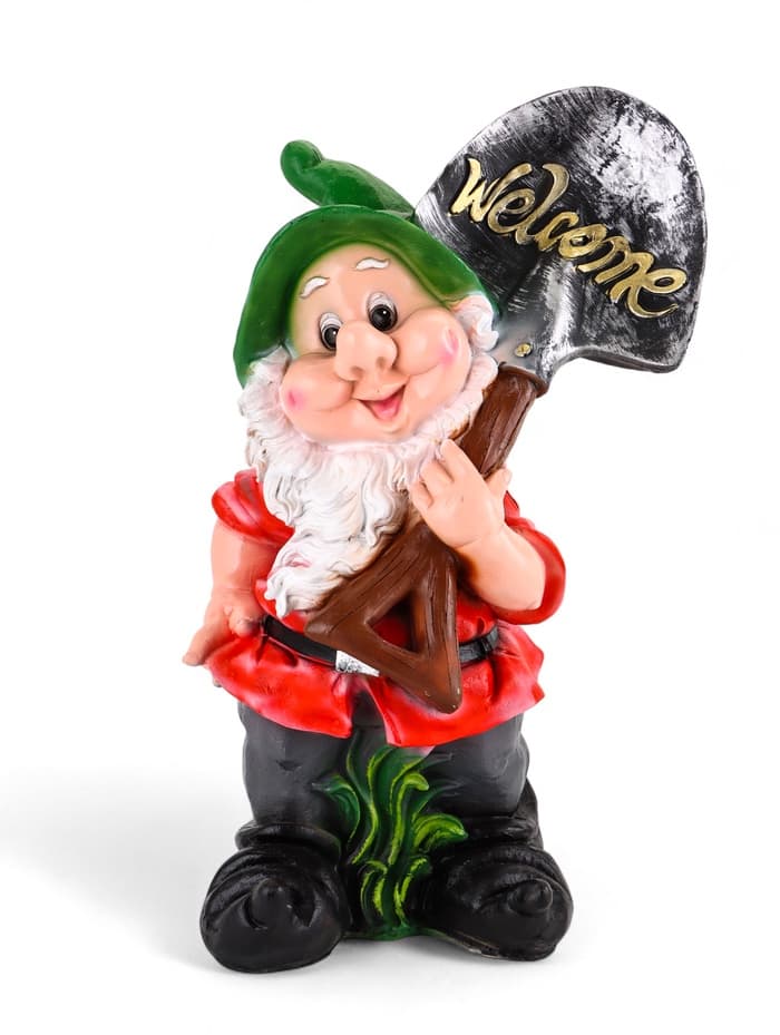 Садовая фигура из полистоуна «Гном с лопатой», 72×26×38 см