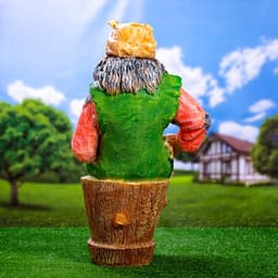 Садовая фигура из полистоуна «Баба Яга на ступе с кошкой», 74×36×40 см, МИКС