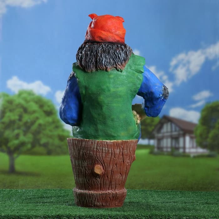 Садовая фигура из полистоуна «Баба Яга на ступе с кошкой», 74×36×40 см, МИКС