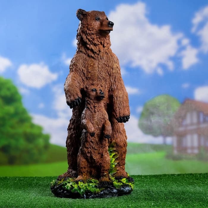 Садовая фигура из полистоуна «Медведи», 58×25×26 см