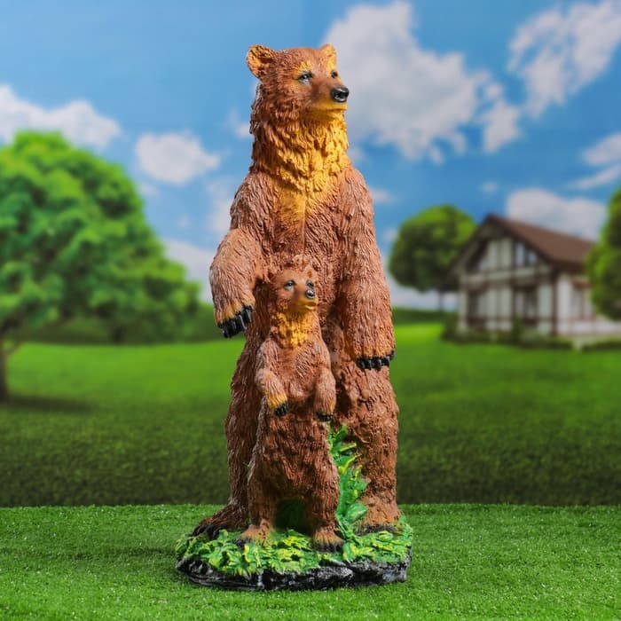 Садовая фигура из полистоуна «Медведи», 58×25×26 см