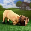 Садовая фигура из полистоуна «Свинья в кадке», 48×16×24 см