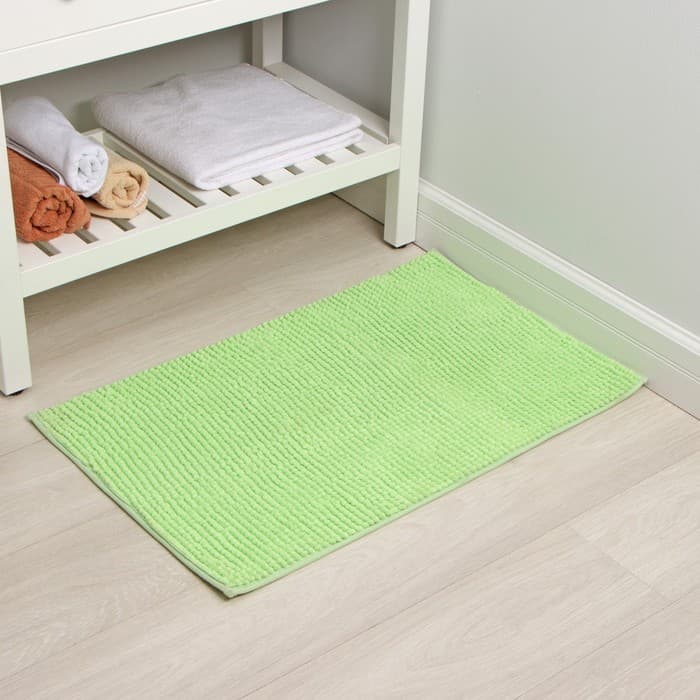Коврик для дома Доляна «Букли», 50×80 см, зелёный