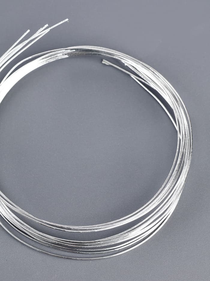 Проволока металлическая для поделок и декорирования, 5 шт. по 80 см, d=1 мм, серебристая