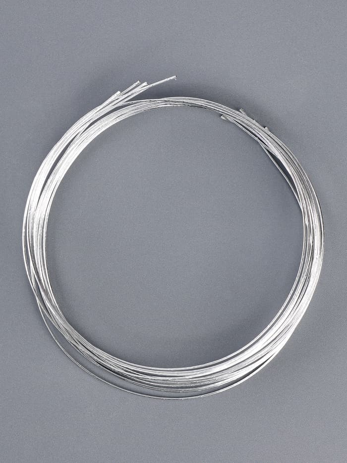Проволока металлическая для поделок и декорирования, 5 шт. по 80 см, d=1 мм, серебристая