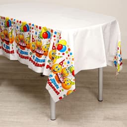 Скатерть одноразовая «С Днём рождения», 180×137 см