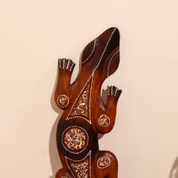 Панно «Геккон», 50×12×1 см, дерево