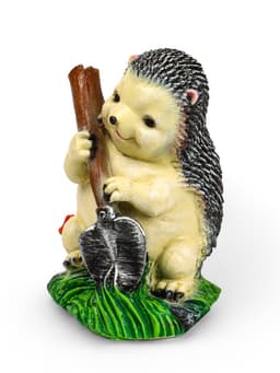 Садовая фигура из полистоуна «Ёж с лопатой», 31×22×22 см