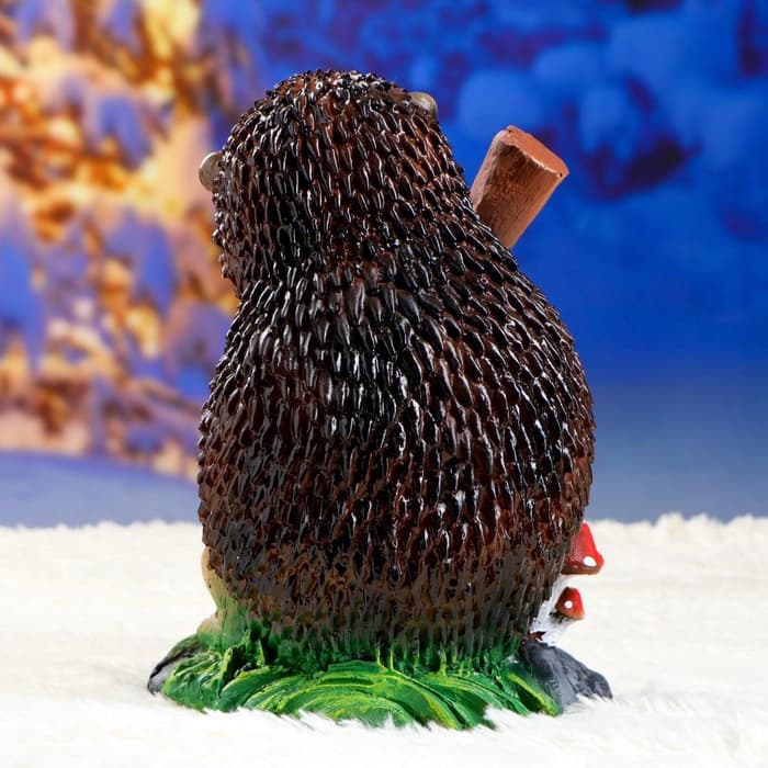 Садовая фигура из полистоуна «Ёж с лопатой», 31×22×22 см