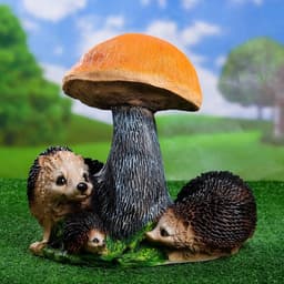 Садовая фигура из полистоуна «Гриб подосиновик с ежами», 37×27×25 см