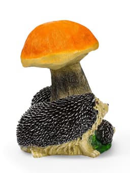 Садовая фигура из полистоуна «Гриб подосиновик с ежами», 37×27×25 см