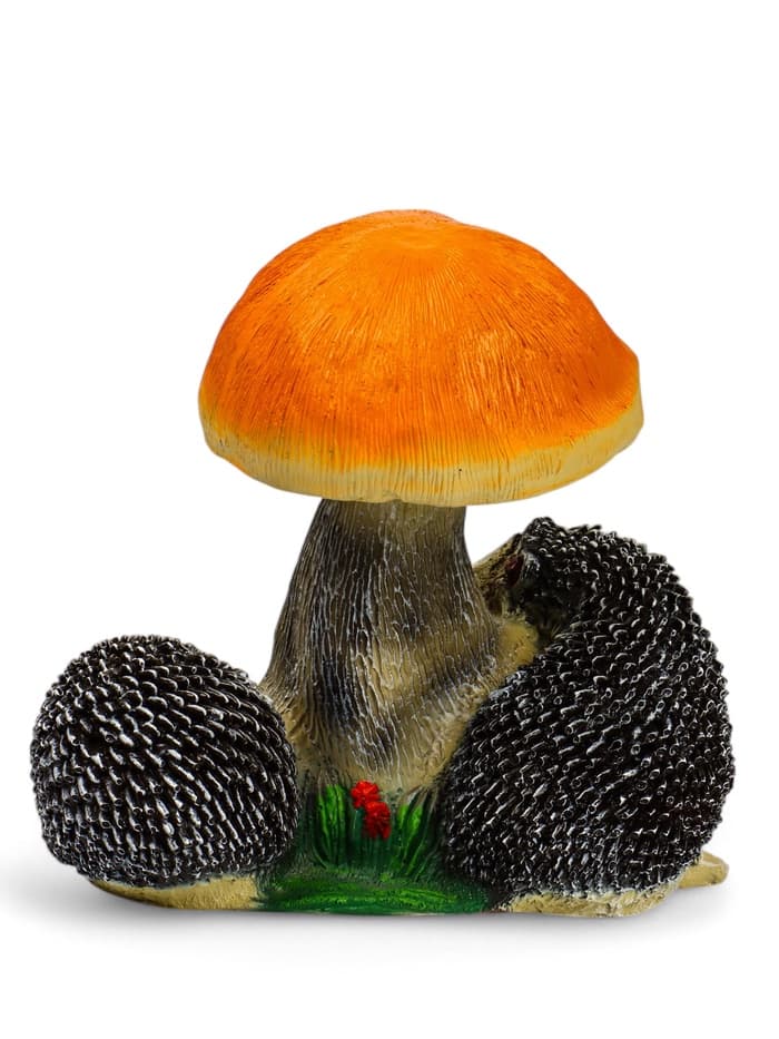 Садовая фигура из полистоуна «Гриб подосиновик с ежами», 37×27×25 см