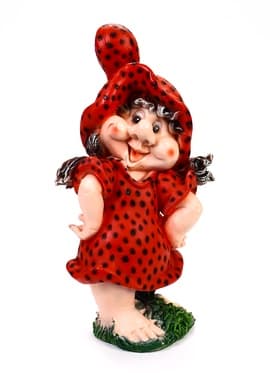 Садовая фигура из полистоуна «Девочка-клубничка», 55×25×30 см