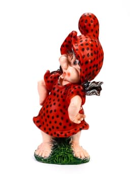Садовая фигура из полистоуна «Девочка-клубничка», 55×25×30 см