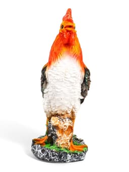 Садовая фигура из полистоуна «Петух на камне», 42×32×13 см