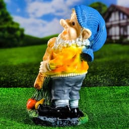 Садовая фигура из полистоуна «Гном с табличкой», 45×24×28 см