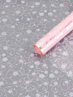 Пленка для цветов и подарков «Гипсофила» розовый - белый 0.7×7 м, 40 мкм