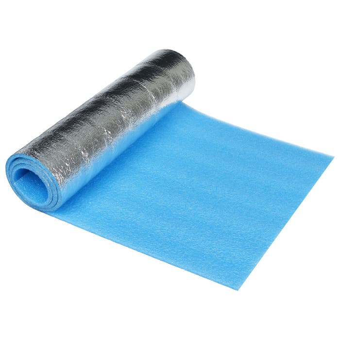 Коврик туристический maclay, с фольгой, 180×60×1 см, голубой