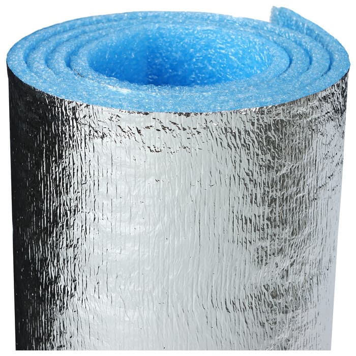 Коврик туристический maclay, с фольгой, 180×60×1 см, голубой