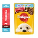 Влажный корм Pedigree для щенков, говядина в соусе, пауч, 85 г