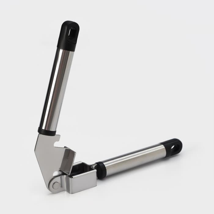 Пресс для чеснока Доляна «Помощник», 18 см, серебристый