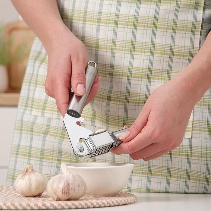Пресс для чеснока Доляна «Металлик», 18.5 см, серебристый