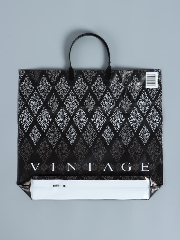 Пакет «Винтаж», полиэтиленовый с пластиковой ручкой, 38×35 см, 110 мкм