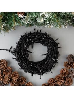 Гирлянда «Нить» 20 м, IP44, тёмная нить, 200 LED, свечение фиолетовое, 8 режимов, 220 В