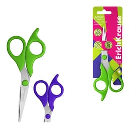 Ножницы детские ErichKrause Control Junior, 15.5 см, с закруглёнными концами лезвий, ударопрочный пластик, МИКС