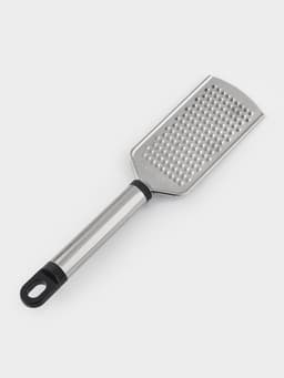 Тёрка для сыра Доляна «Помощник», 24 см, с ручкой, серебристая, чёрная