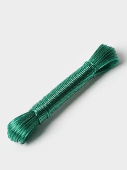 Верёвка бельевая Доляна, металлическая нить, d=2 мм, длина 20 м, МИКС