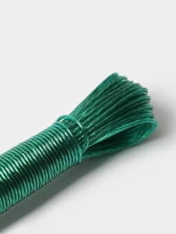 Верёвка бельевая Доляна, металлическая нить, d=2 мм, длина 20 м, МИКС