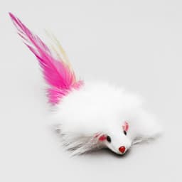 Мышь, 7.5 см, натуральный мех, белая