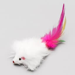 Мышь, 7.5 см, натуральный мех, белая