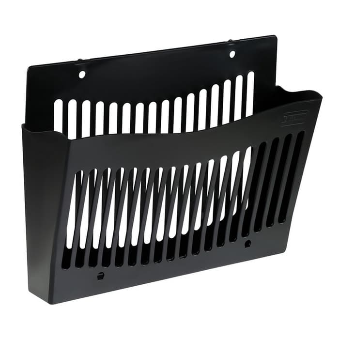 Лоток для бумаг Стамм, А4, настенный, пластиковый, 1 отделение, чёрный, 26×10×34 см