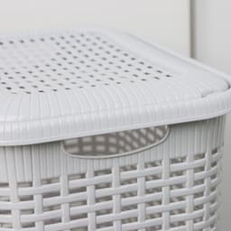 Корзина бельевая, 30 л, 38×26×46 см, с крышкой, МИКС