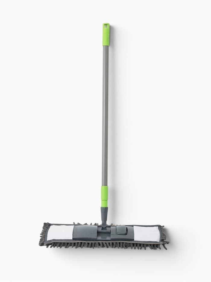 Швабра для мытья пола плоская Доляна, насадка микрофибра букли 42×12 см, телескопическая ручка 70 (120) см