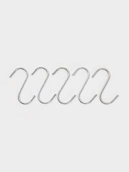 Крючки для рейлинга Доляна, d=2.4 см, 7 см, 5 шт., хромированные