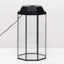 Аквариум «Восьмигранный» с крышкой, 24 литра, 25×25×45/50 см, чёрный