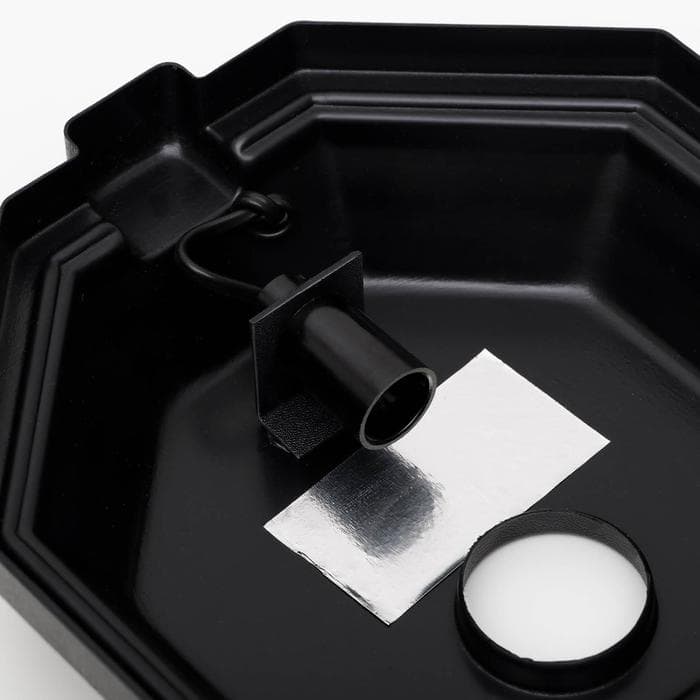 Аквариум «Восьмигранный» с крышкой, 24 литра, 25×25×45/50 см, чёрный