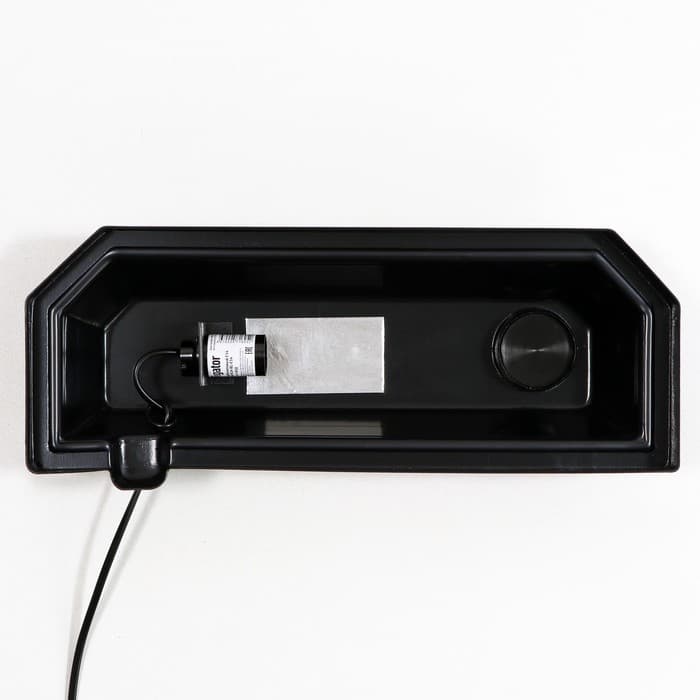 Аквариум «Панорамный» с крышкой, 15 л, 40×14.5×27/32 см, чёрный