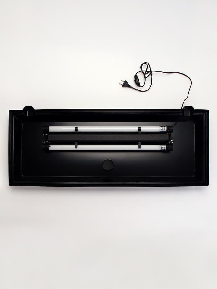 Аквариум «Прямоугольный» с крышкой, 200 л, 100×40×50/57 см, чёрный